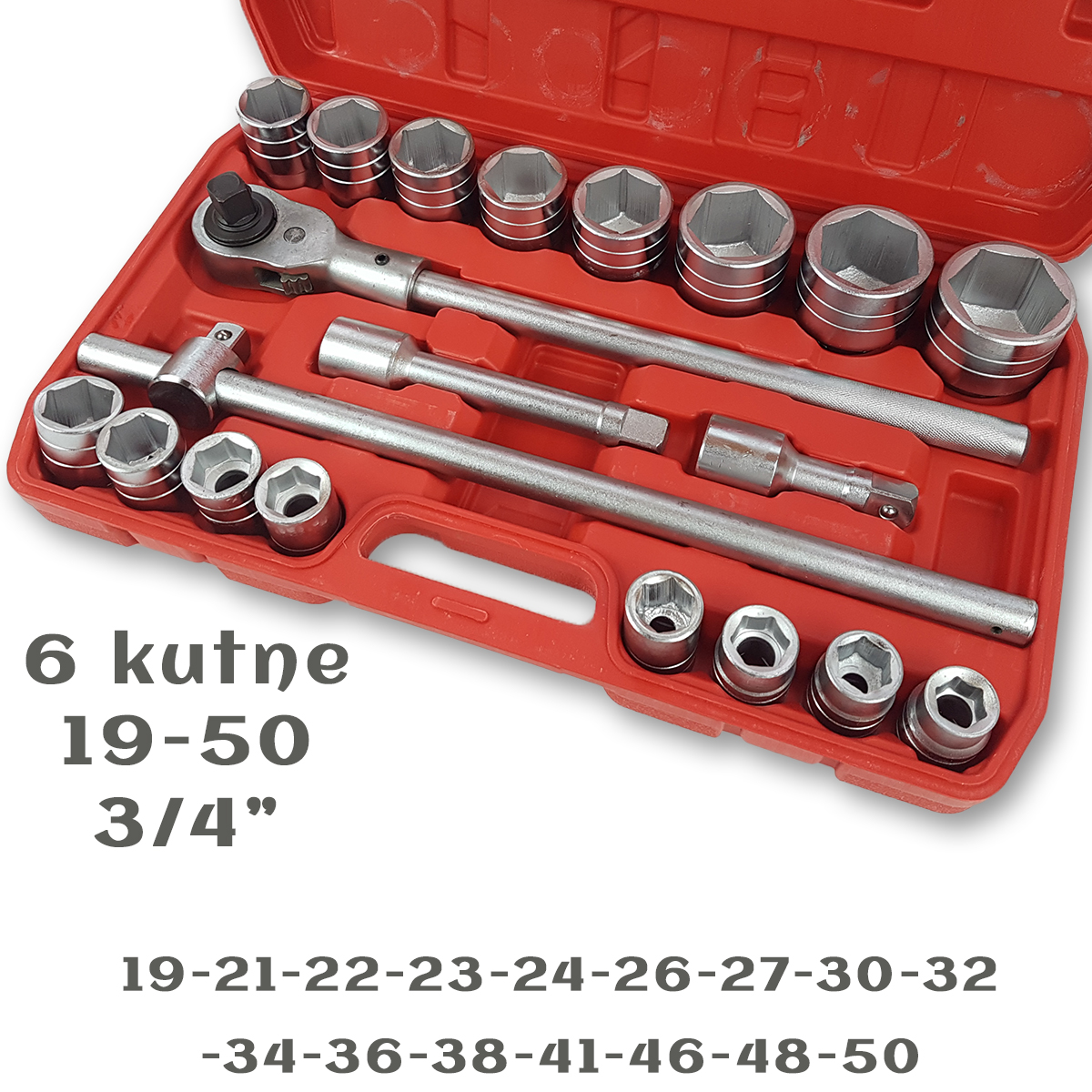 XXL kamionske gedore 20 dijelni set 19-50mm Front 1