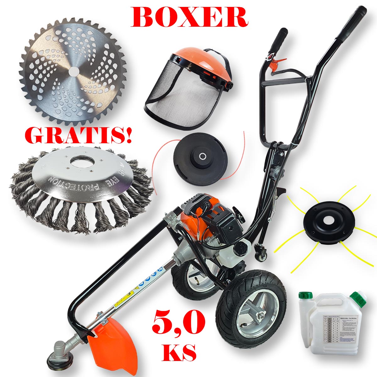 Boxer trimer na kotačima 5,0 KS Front 1