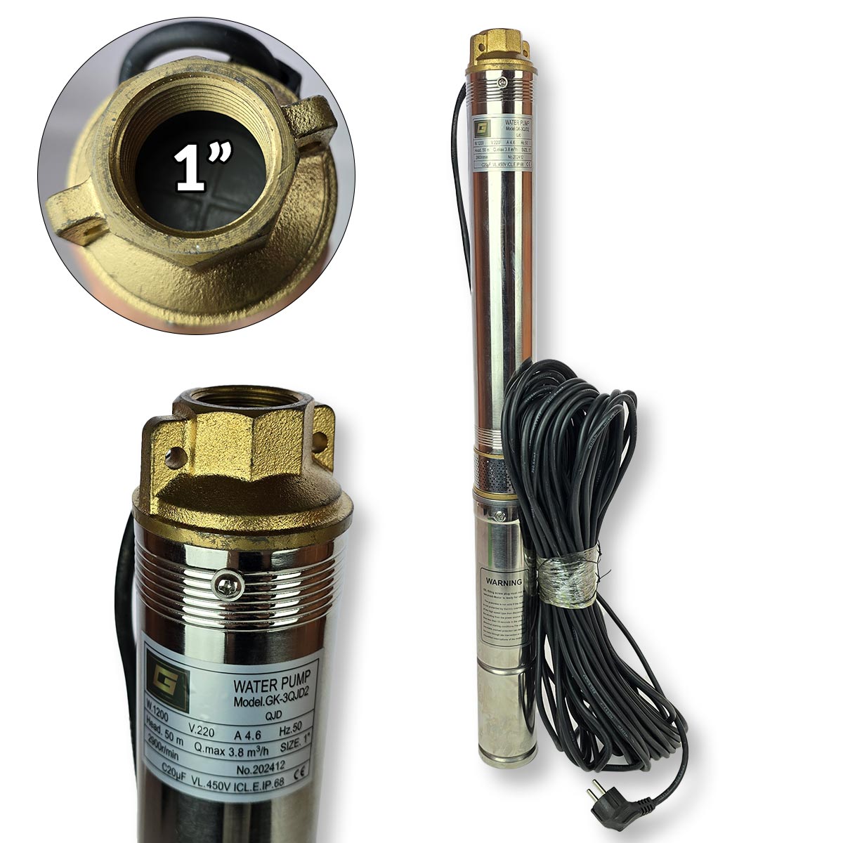 GK pumpa za čistu vodu - raketa 1200W Front 1