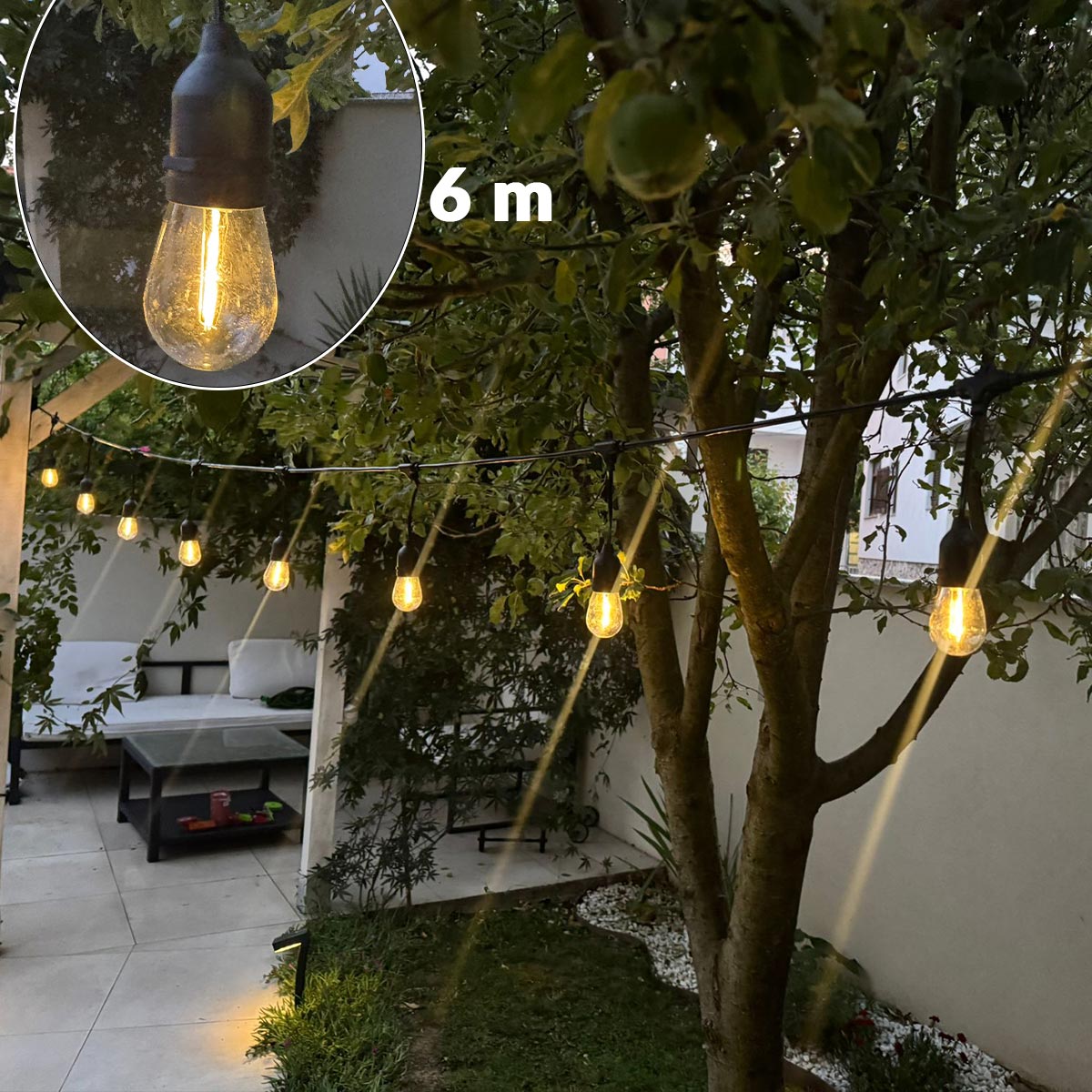 Lampe u nizu za vrt ili sjenicu G429 Front 1