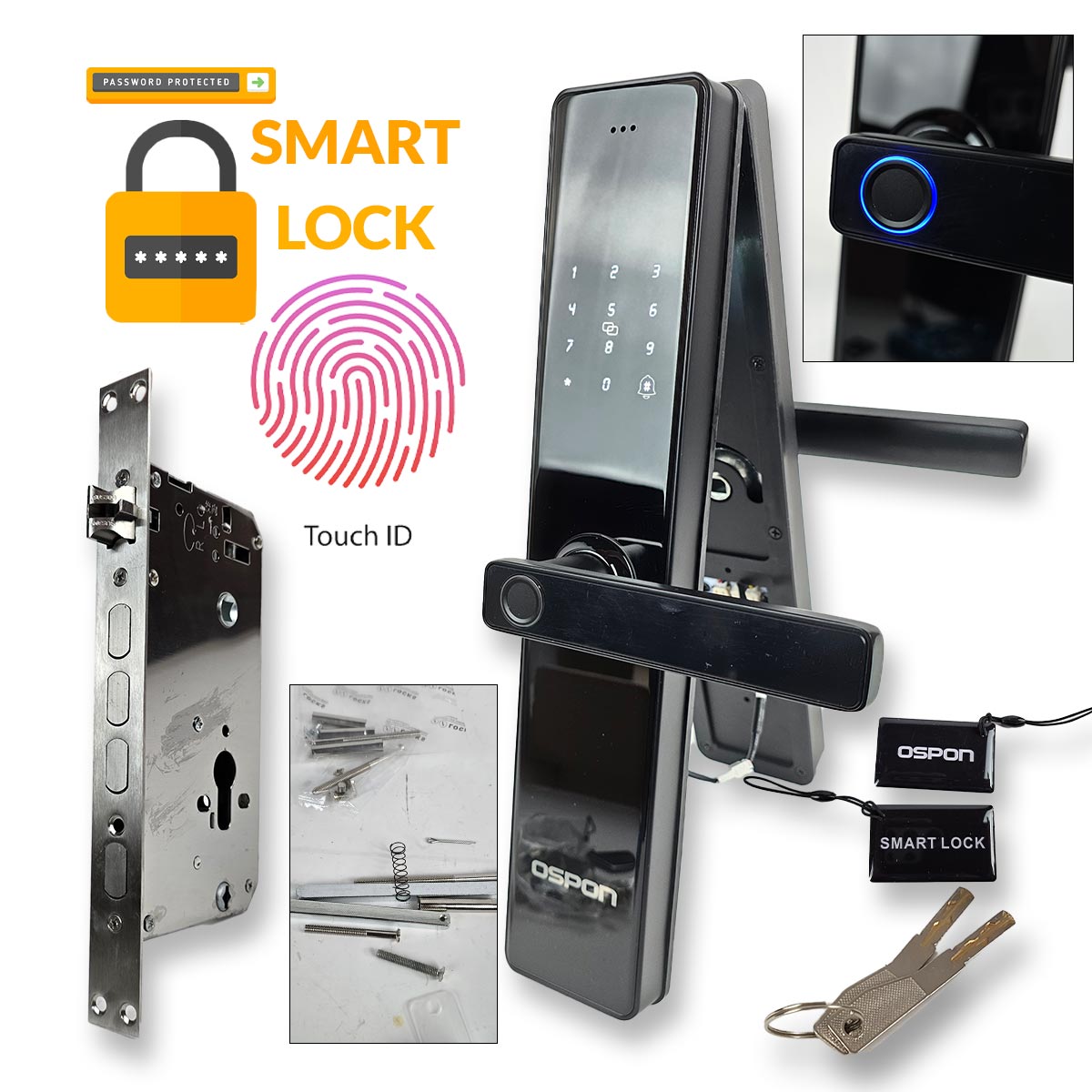 Smart brava sa tipkovnicom i otiskom prsta G452 Front 1