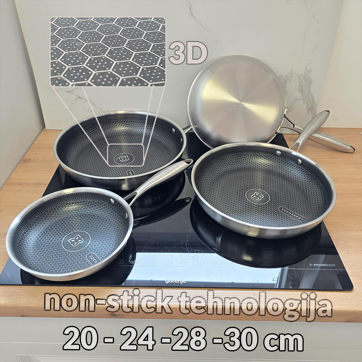 Edenberg profi tava non-stick 4 modela Front 1