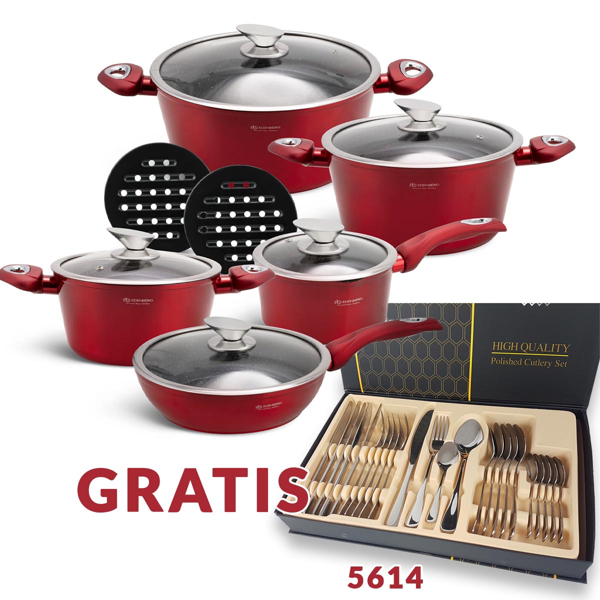 Edenberg set posuđa sa GRATIS priborom 5614