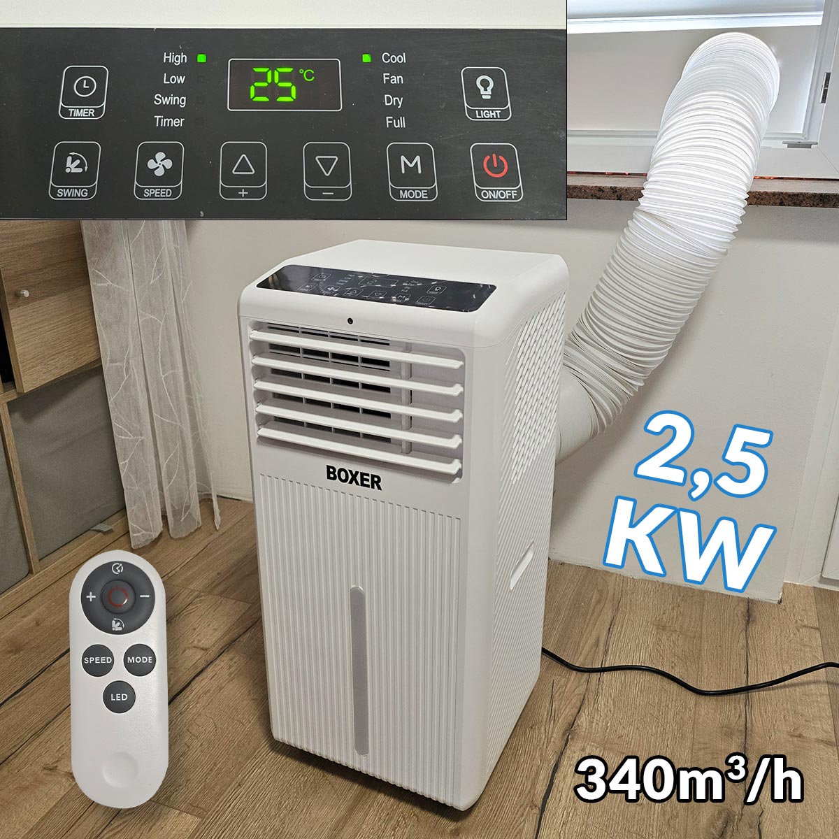Prenosni klima uređaj sa vanjskim ispuhom BX3297 Front 1