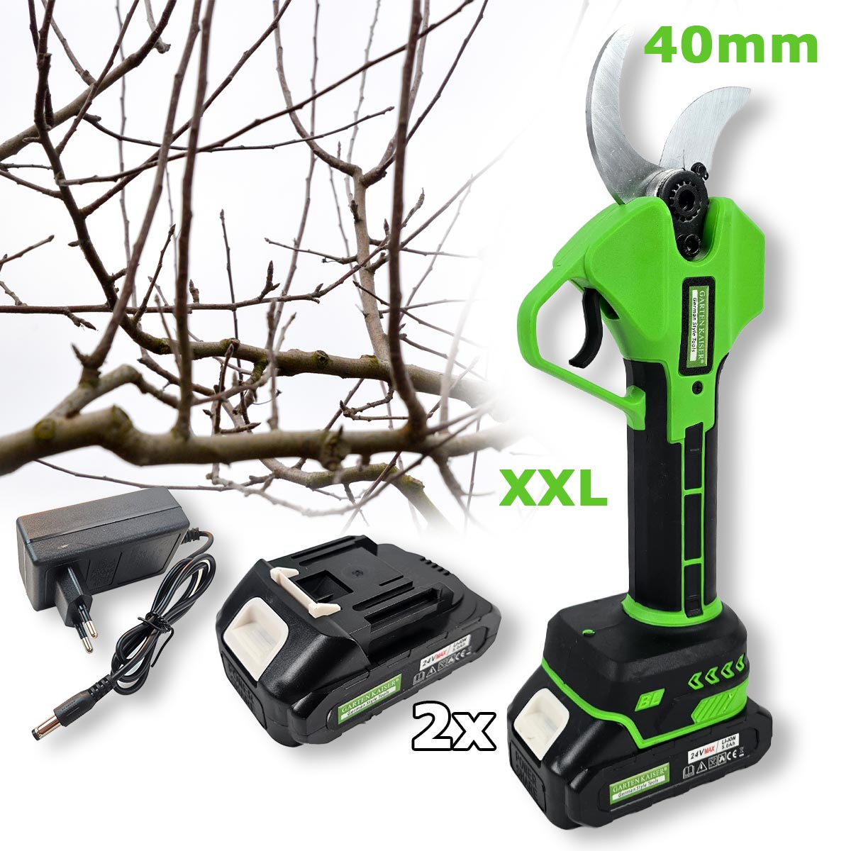 GK XXL aku škare 40mm GK003 Front 1