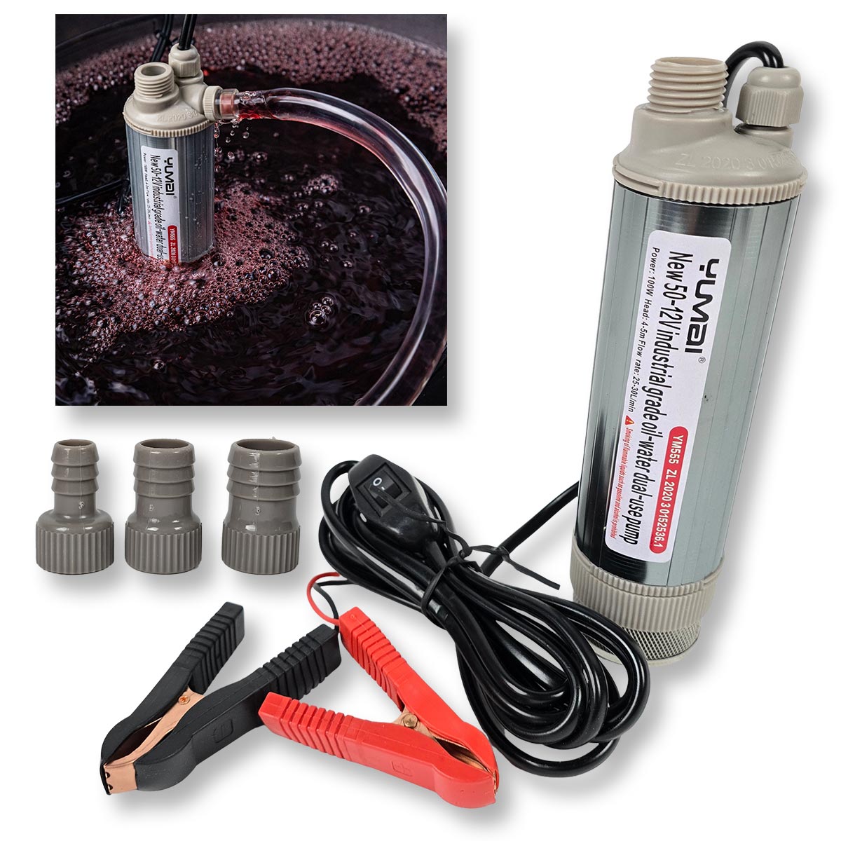 12V pumpa za pretakanje vina ili benzina NA304 Front 1