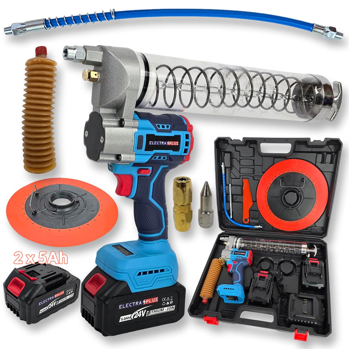 Aku stroj za podmazivanje ležaja - PRO model EL013 Front 1