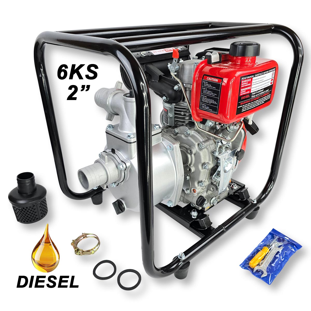 Dizelska pumpa za navodnjavanje 2 cola 6KS WP20D Front 1