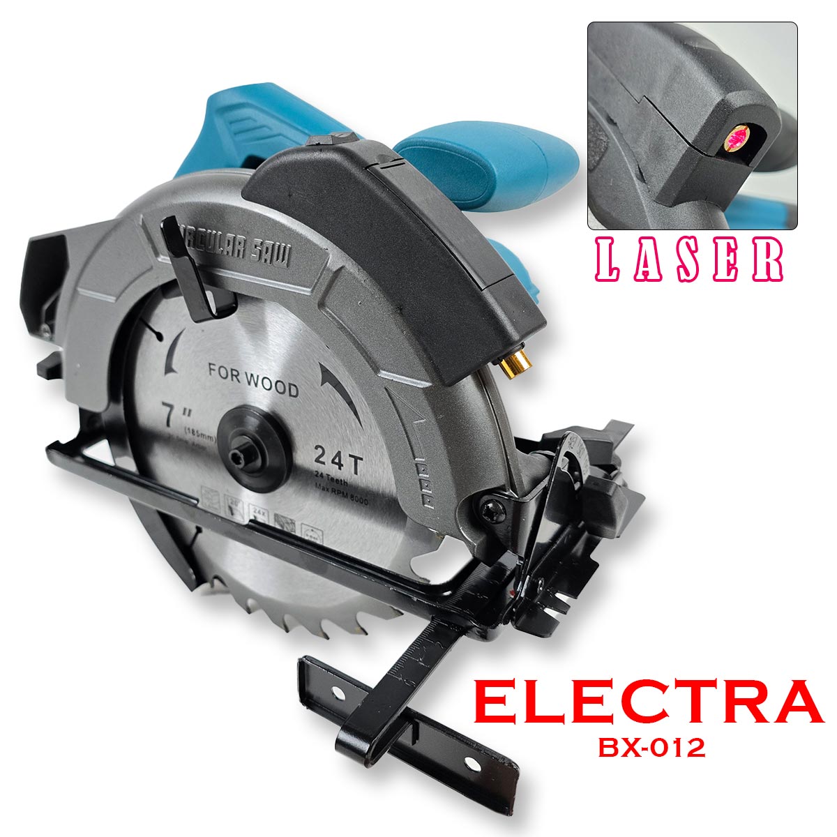 Electra cirularna pila za drvo 185mm sa laserom BX 012 Front 1