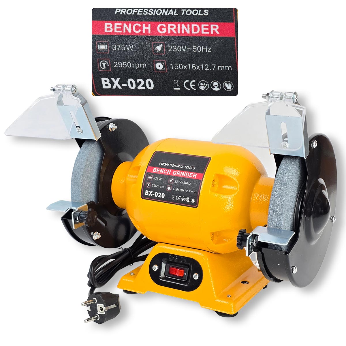 Electra dvostrana stolna brusilica BX020 Front 1