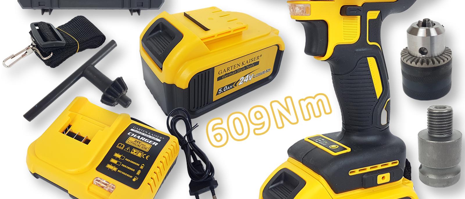Aku udarni odvijač 609Nm GK180 Front 1
