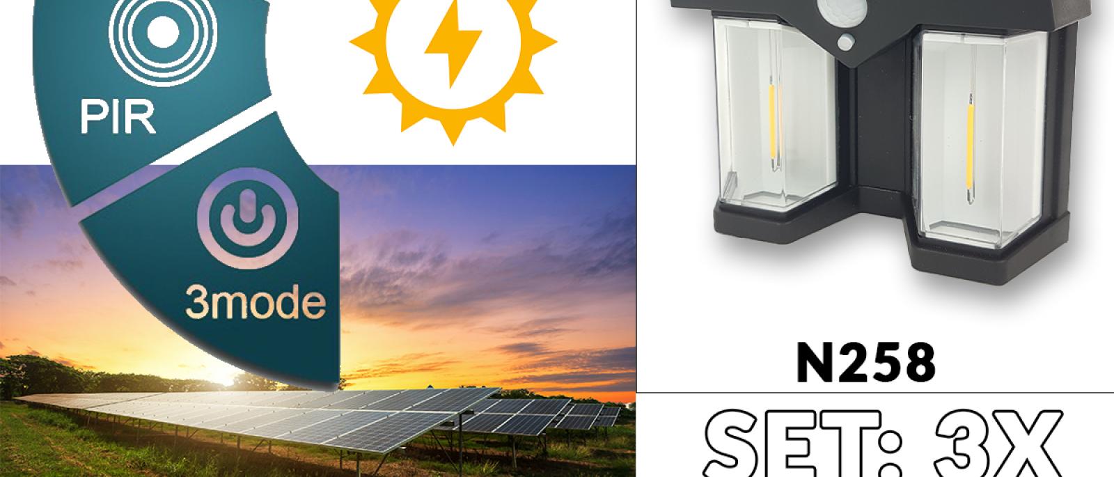 LED Solarne vrtne lampe 3 kom N258 Front 1
