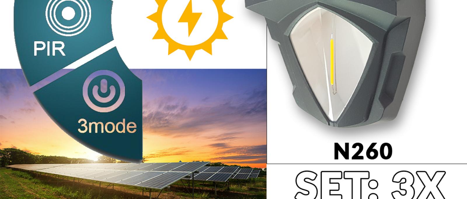 LED Solarne vrtne lampe 3 kom N260 Front 1