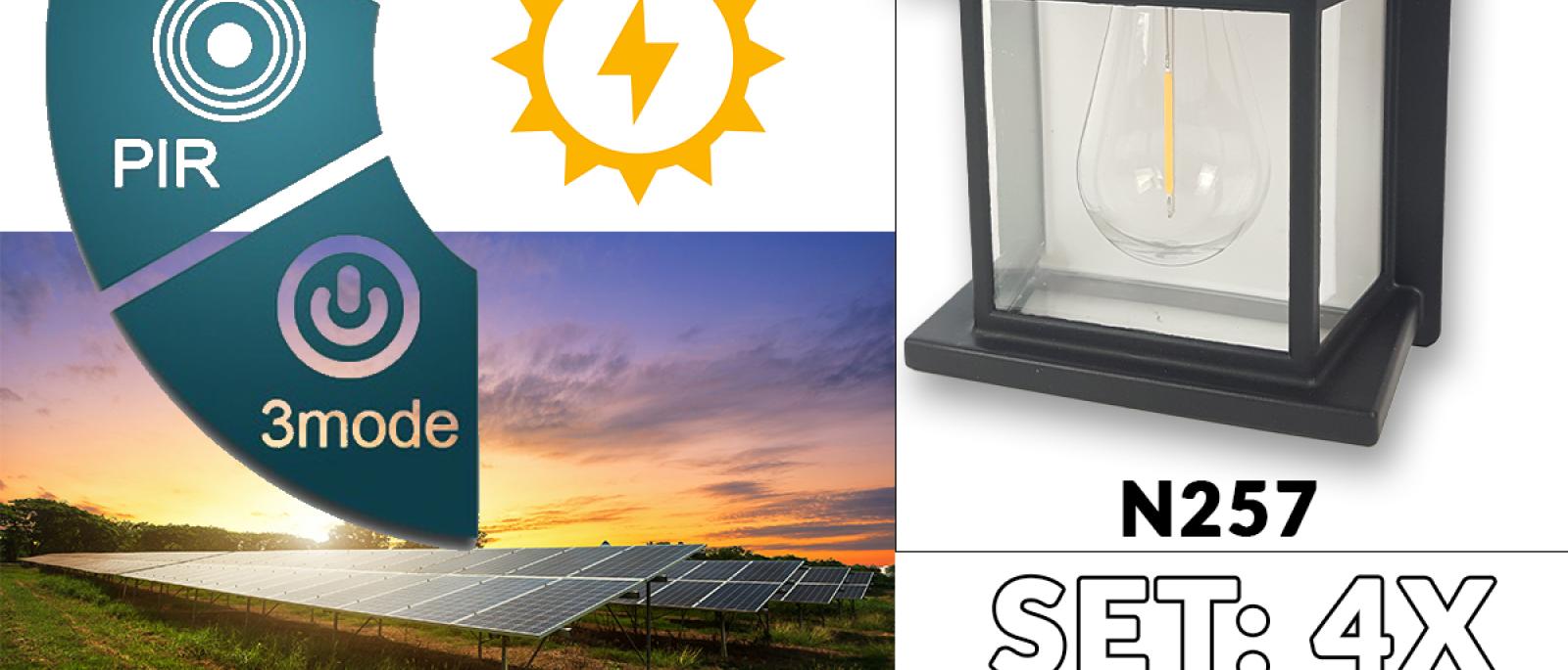 LED Solarne vrtne lampe 4 kom N257 Front 1