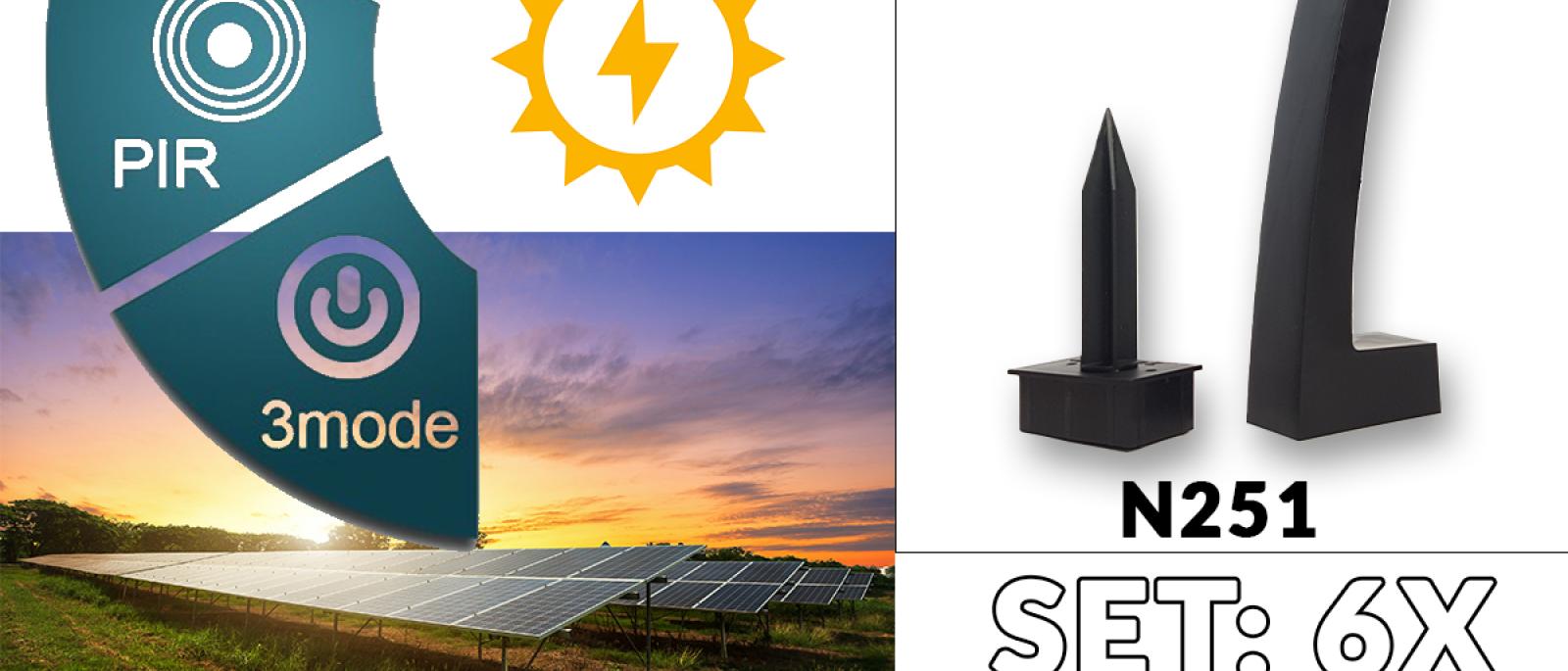 LED Solarne vrtne lampe 6 kom N251 Front 1