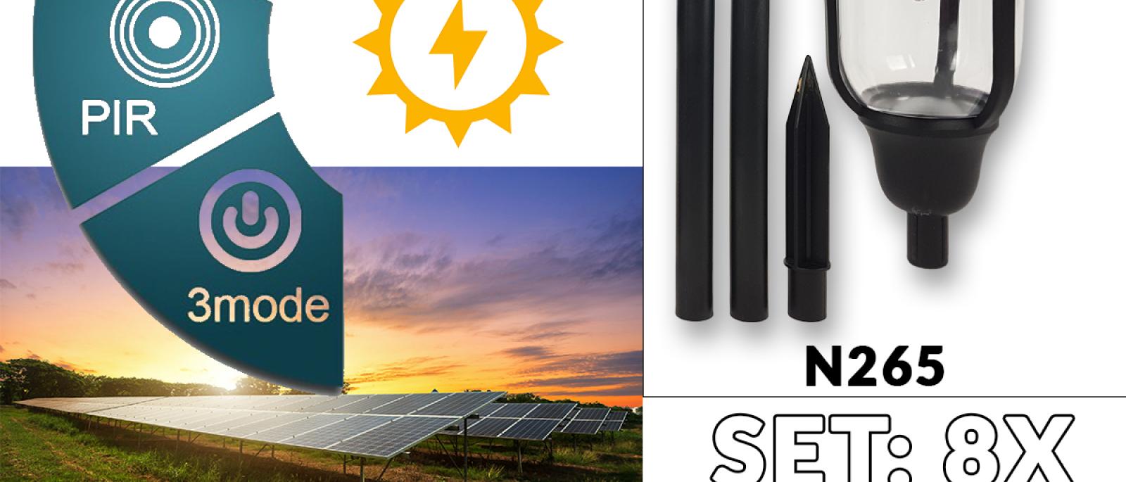 LED Solarne vrtne lampe 8 kom N265 Front 1