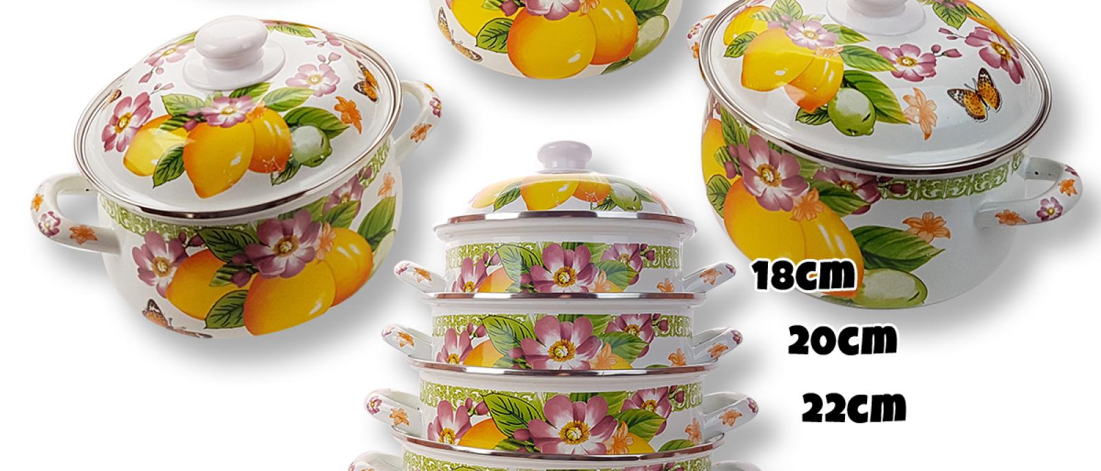 Set emajliranog posuđa - 10 dijelni Limun 244 Front 1