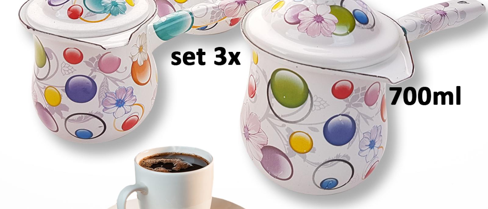 Set od 3x posude za kuhanje kave 247 Front 1