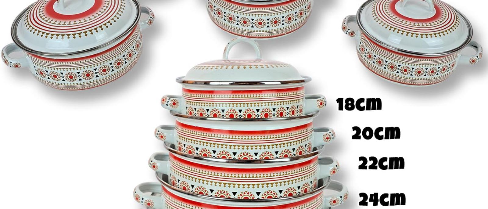 Set emajliranog posuđa - 10 dijelni Turski dizajn G303 Front 1