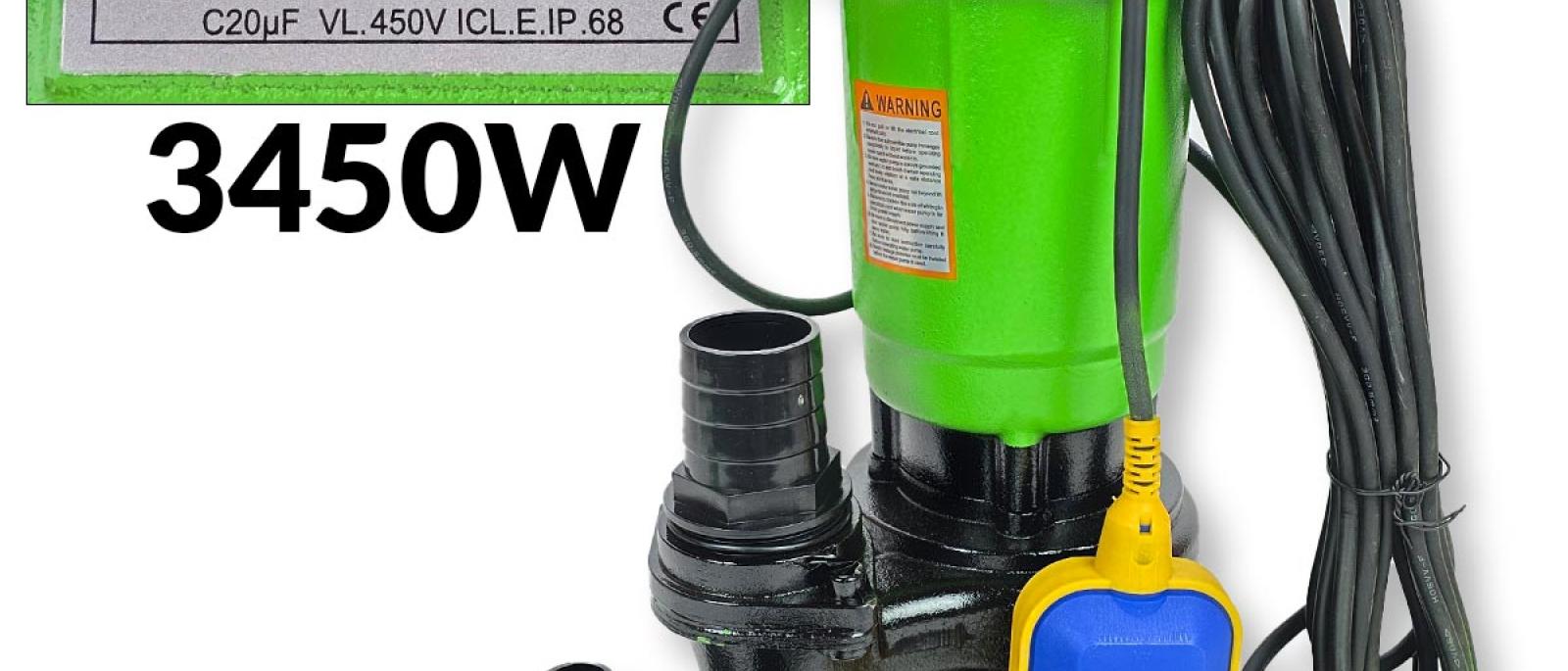 Muljna potopna pumpa sa mlincem 3450W Front 1