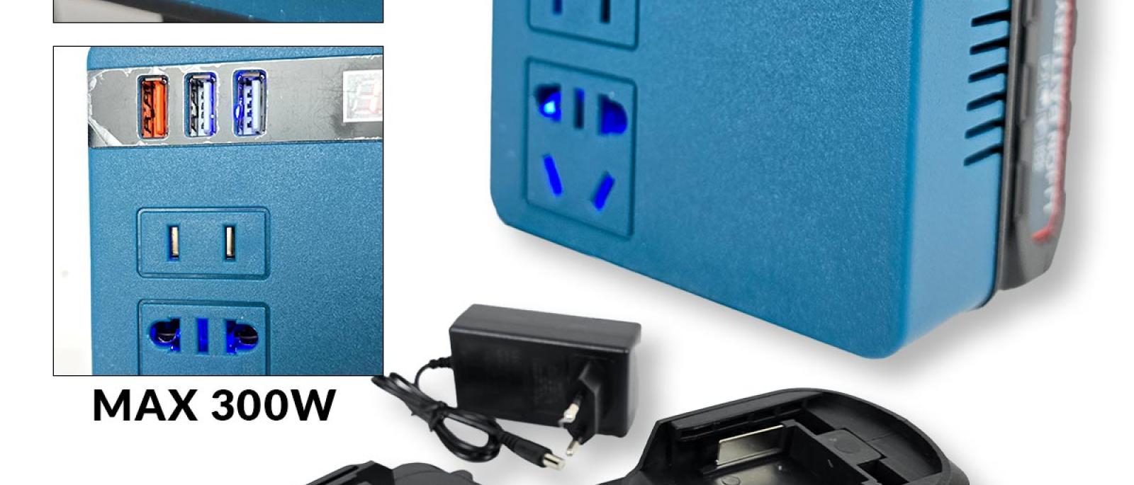 Inverter 21V u 220V - Markita prihvat MAX 300W G435 Front 1