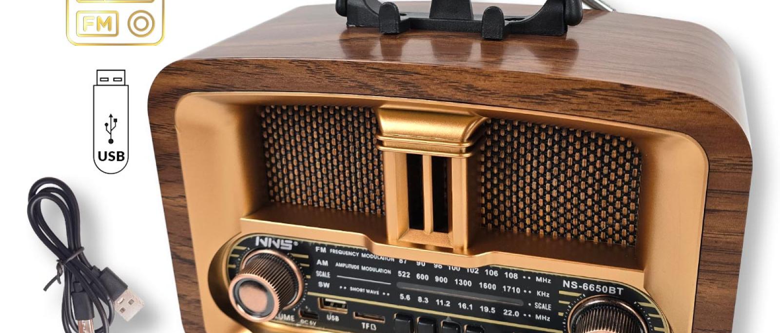 Retro Bluetooth radio NA297 Front 1