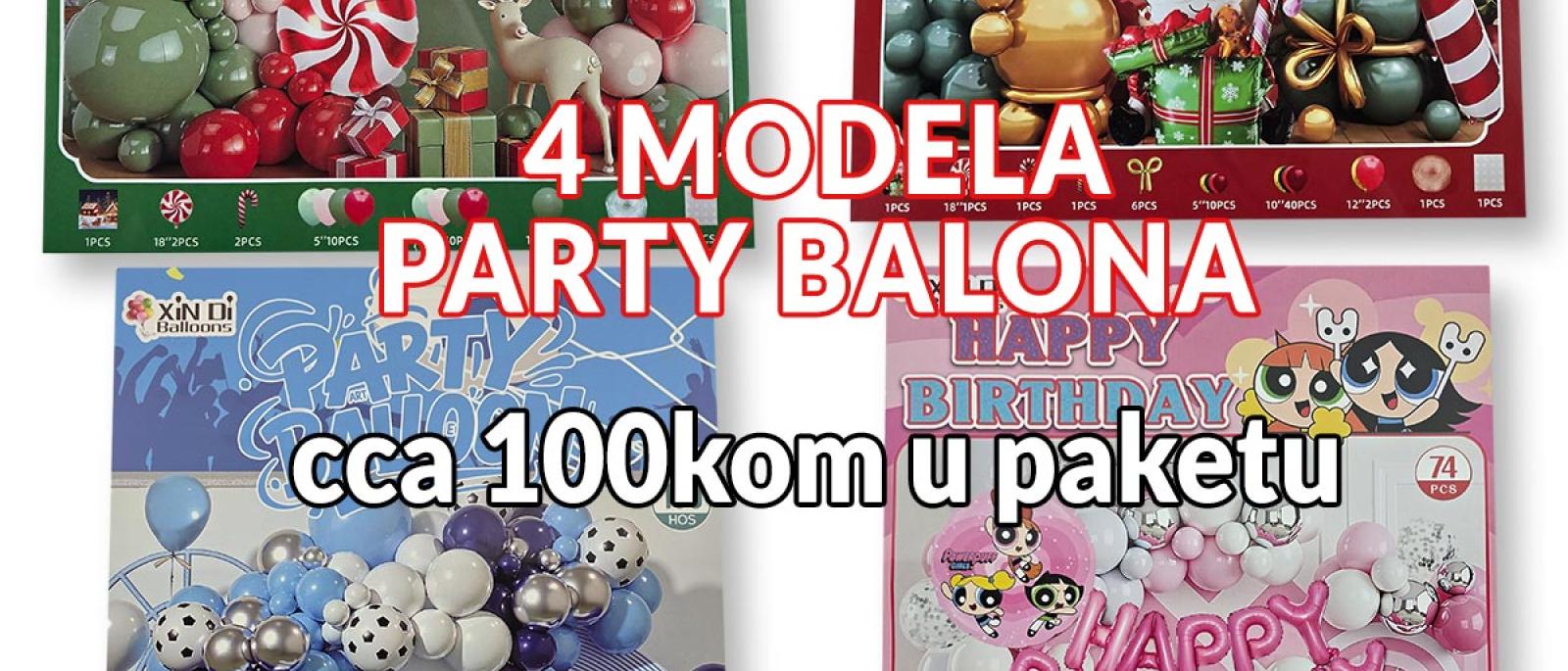 Party setovi balona cca 100 komada Front 1