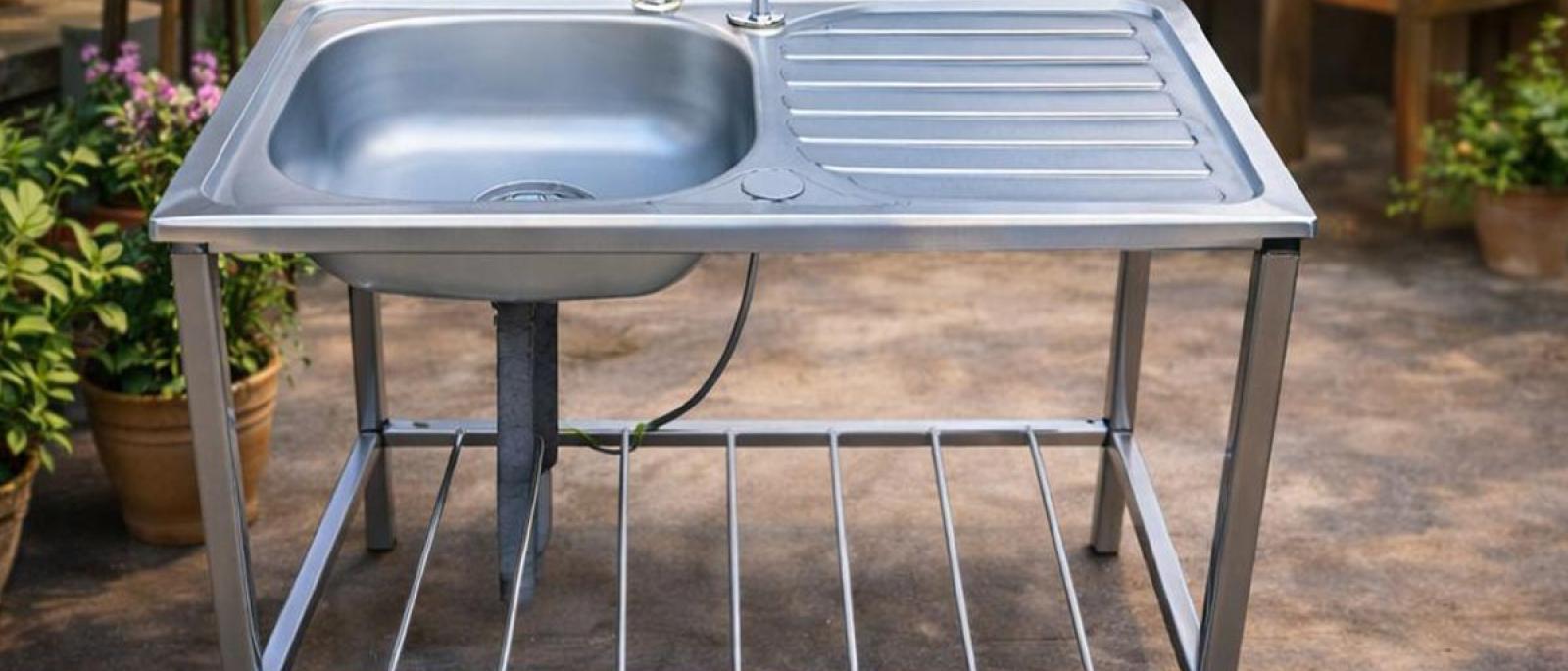 Inox Samostojeći sudoper za vrt G609 Front 1