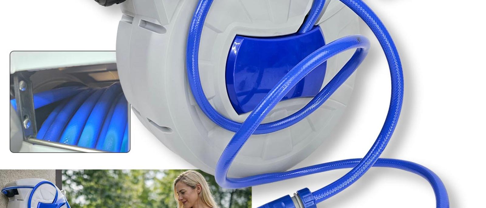 Vrtno crijevo na kolutu 15m - zidna montaža G628 Front 1