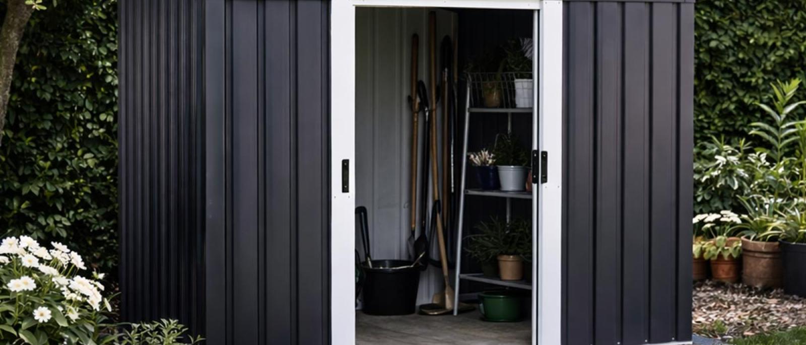 Vrtna metalna kućica 131x238x182cm YB0408 Front 1