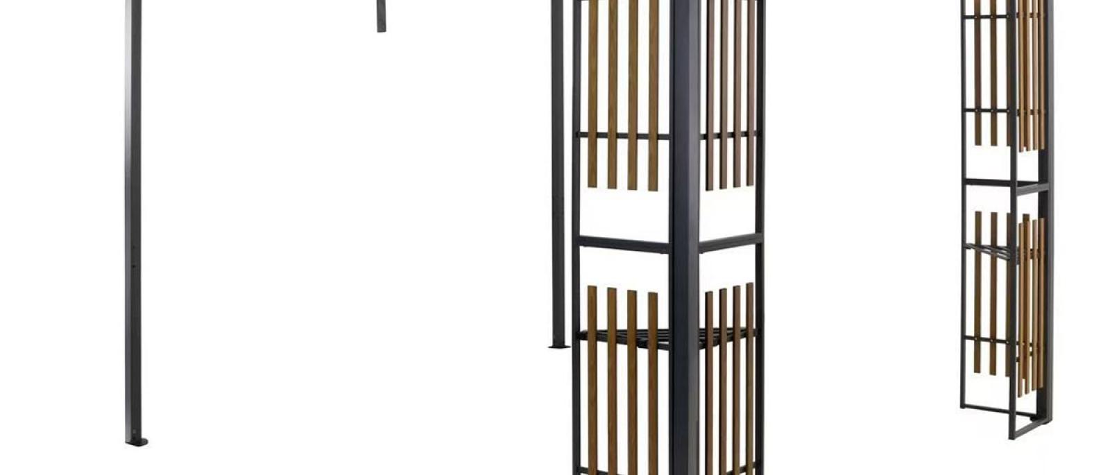 Vrtna metalna pergola - paviljon G728 Front 1