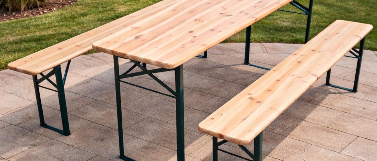 Vrtna pivska garnitura stol sa 2 klupe G729 Front 1