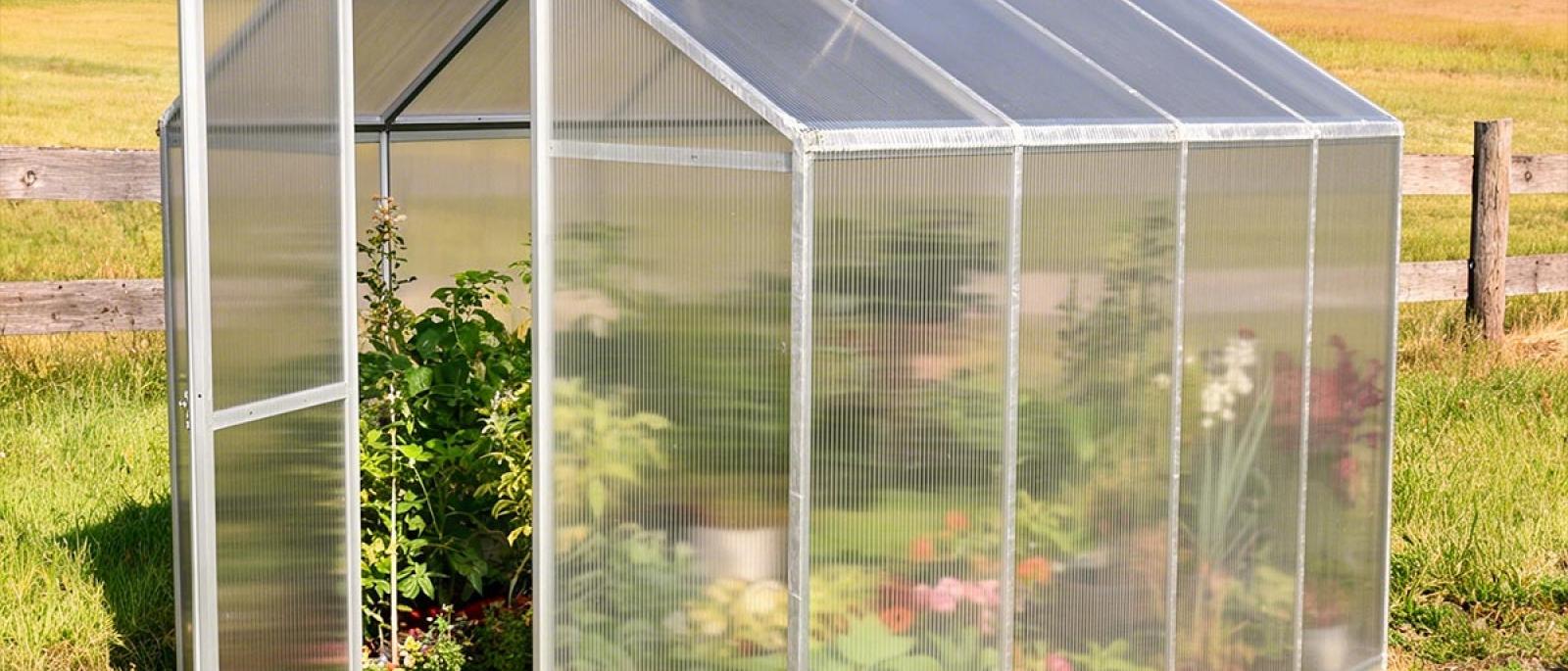 Vrtni staklenik od aluminija 246x185x194cm GHX0806 Front 1