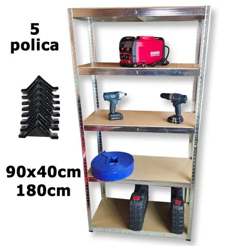 Metalni regal za teški teret - 5 polica GK041