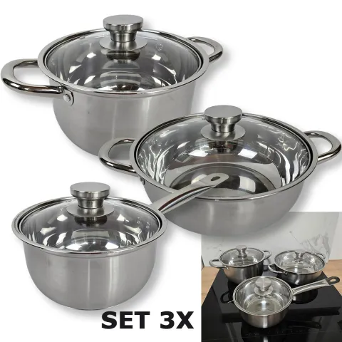 Set Inox posuđa - 3 dijelni set