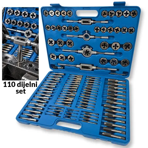 Set nareznica 110 dijelova M2–M18 BX3473