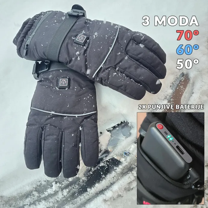 Električne grijane rukavice za zimu