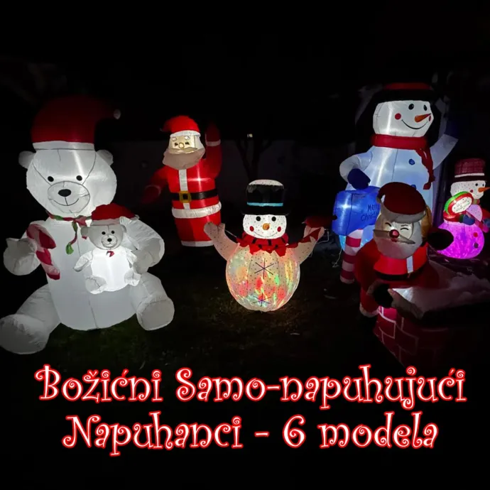 Božićni svjetleći LED napuhanci - 6 modela