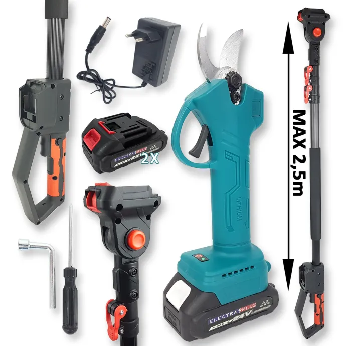 Aku set Electra Plus - škare i teleskopski štap EL009