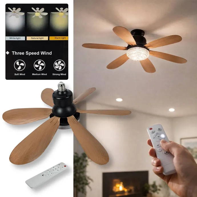 2u1 LED svijetlo i ventilator E27 prihvat G642