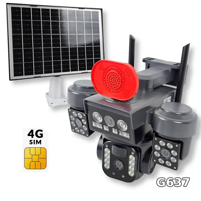 4G solarna kamera 4u1 sa sirenom G637