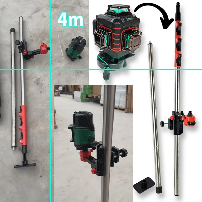 Teleskopski nosač za Laserski nivelir - 4m EL019