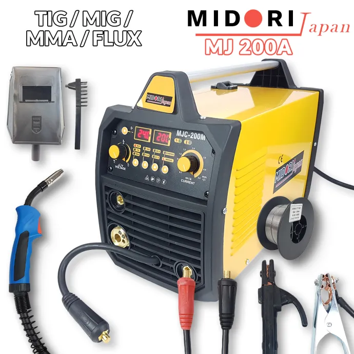 Inverter 200A TIG MIG MMA FLUX Midori Japan