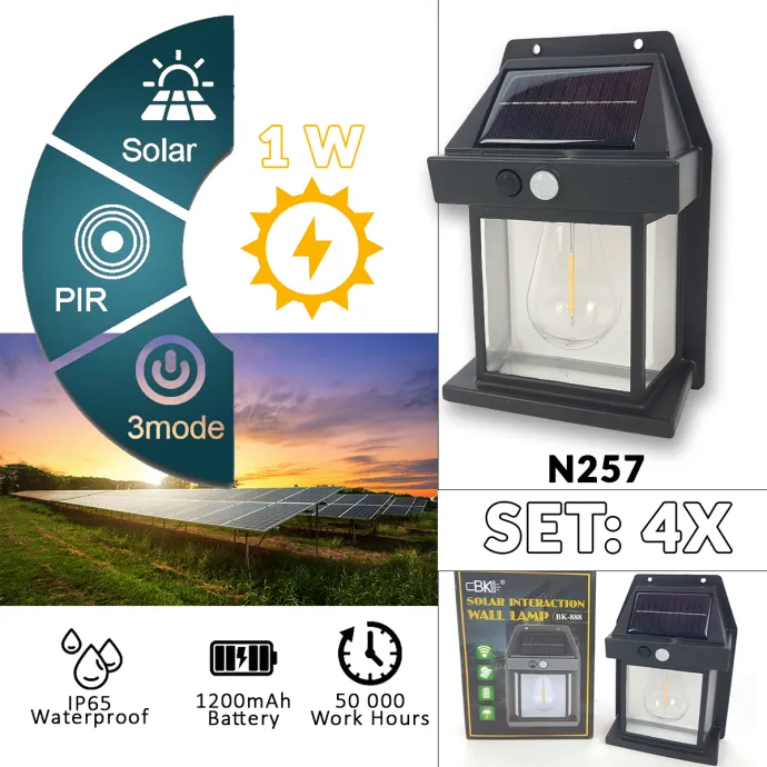 LED Solarne vrtne lampe 4 kom N257