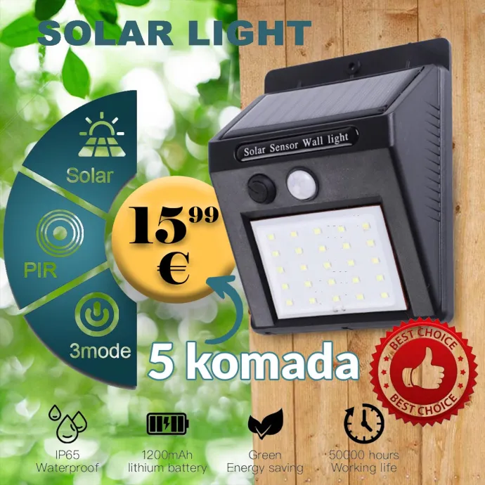 5 x Mini Solarni Reflektor