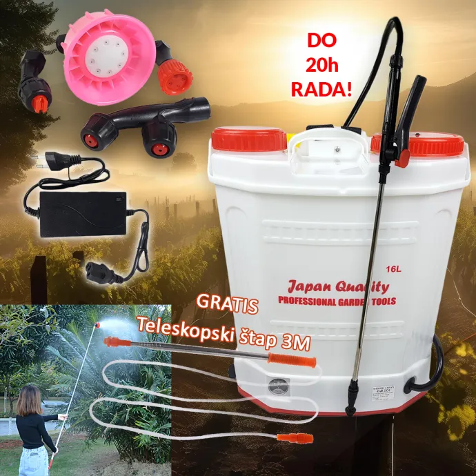 Aku Šprica sa Gratis Teleskopskim Štapom od 3M