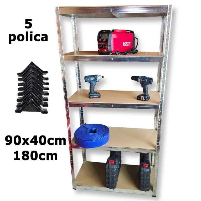 Metalni regal za teški teret - 5 polica GK041