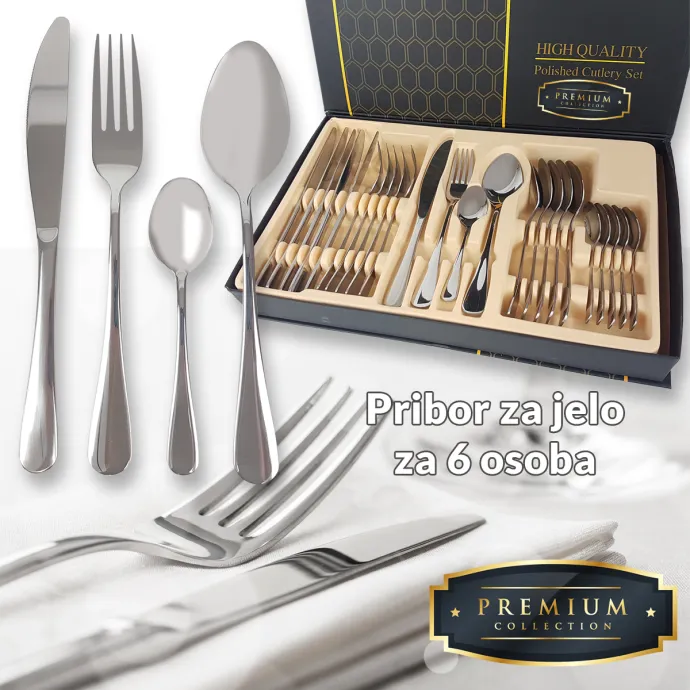 Premium pribor za jelo za 6 osoba GK193