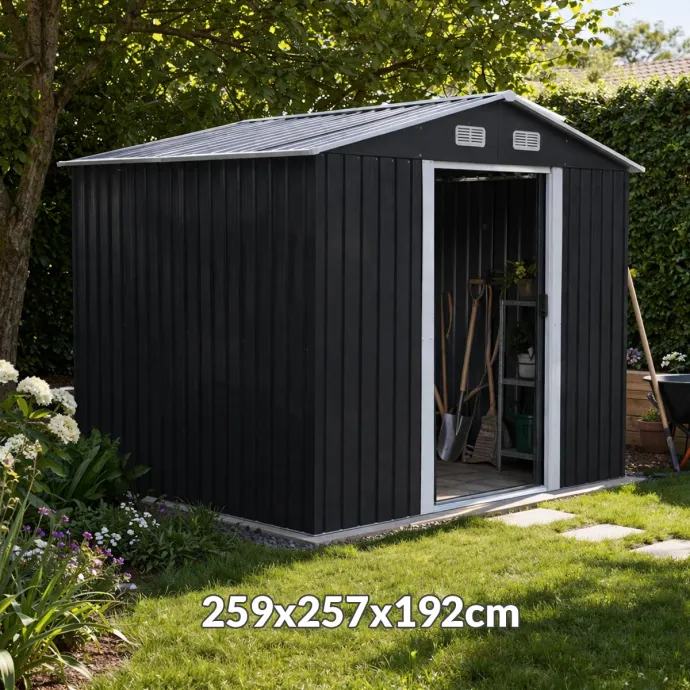 Vrtna metalna kućica 259x257x192cm YB0808