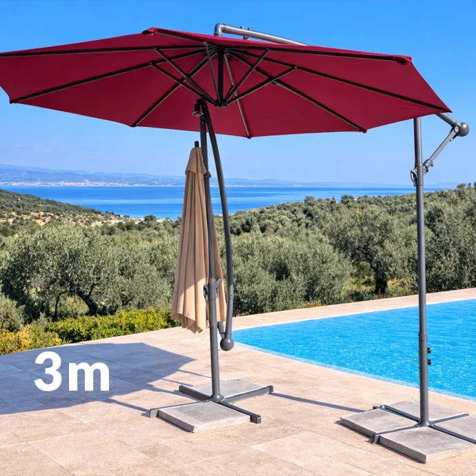 Vrtni suncobran 3m G652 - Bordo